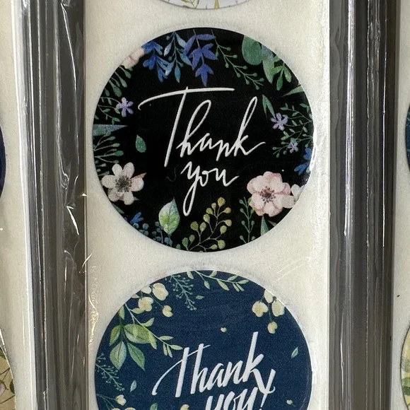 300 Count 1 Inch Floral Thank You Stickers Set - Picture 5 of 5